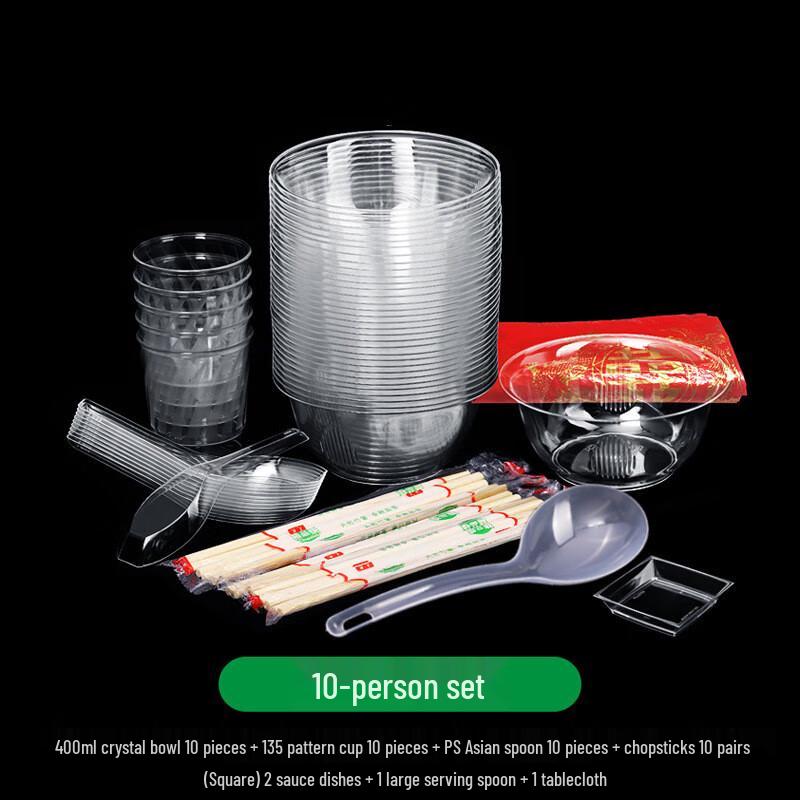 Crystal Clear Disposable Tableware Set