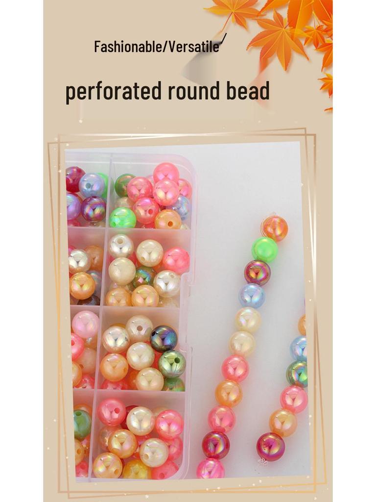 Iridescent AB Color Bubble Beads – Handmade for DIY Bracelets, Wedding Dress Accessories, and Imitation Pearls