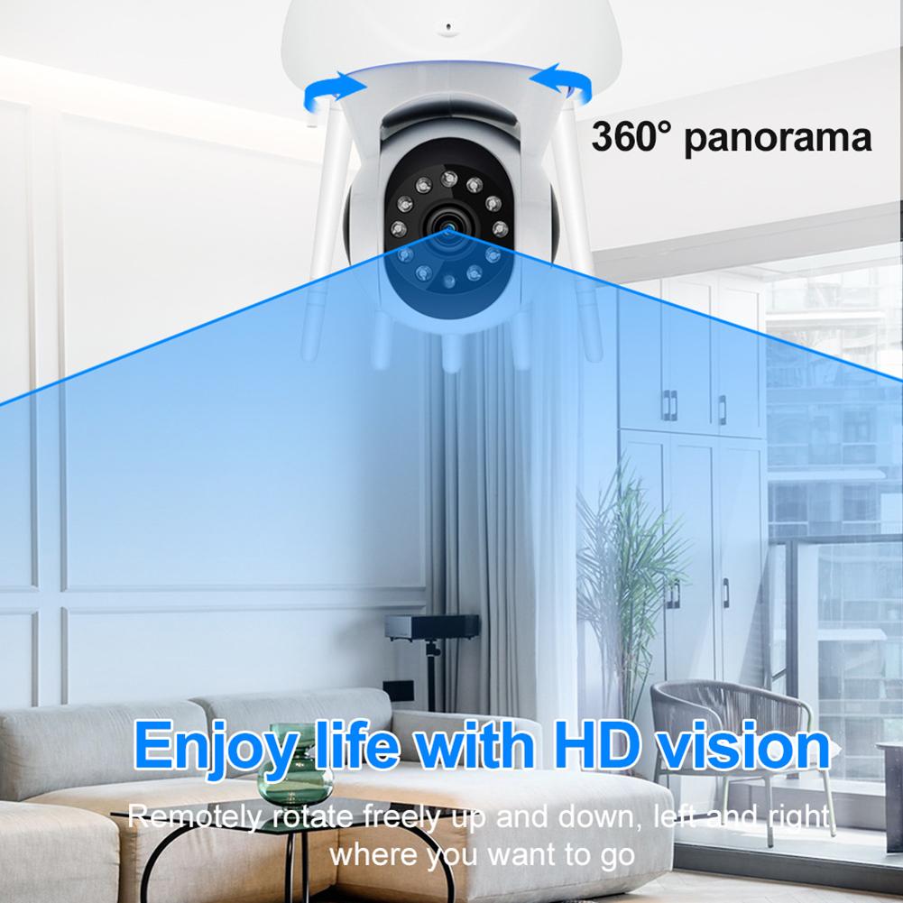 720P 1MP Security Monitor Two-way Voice 360 HD CCTV Security Camera Infrared Night Vision Security Video Camera with Memory Card