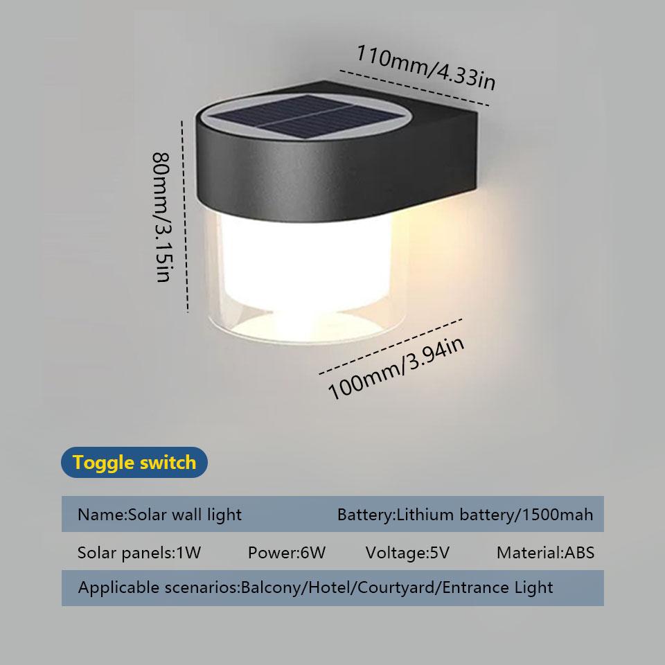 Solar LED Lights Wall Lights Outdoor Lighting Sunlight Powered Lighting Waterproof Garden Lights For Porch Garden Backyard Patio