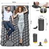 Double Sleeping Pad for 2 Person, Thick Inflatable Camping Mat with Built-in Foot Pump & Pillow, Compact Air Mattress for Hiking, Backpacking, Tent