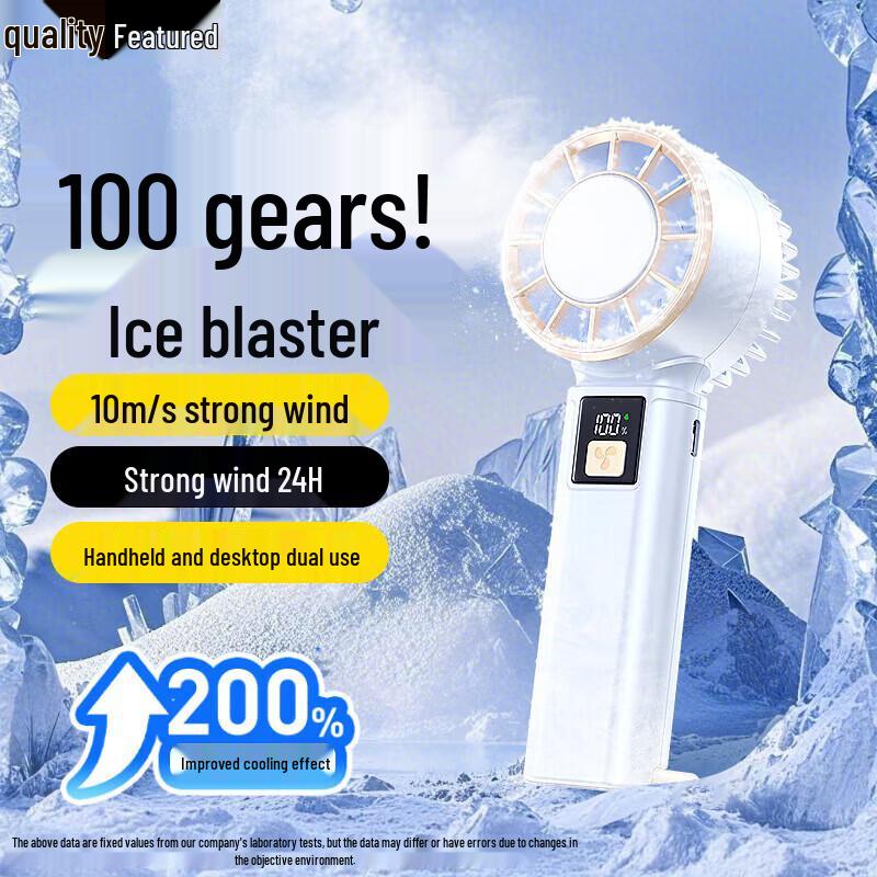KOVOL 100-Speed Portable Turbo Handheld & Desktop Mini Fan