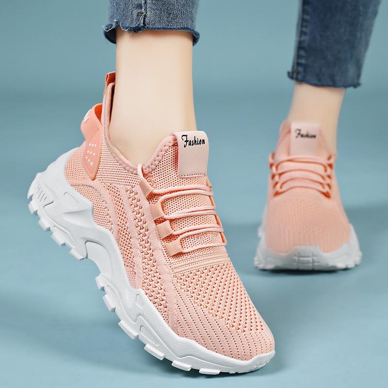 Shoes women's solid color versatile shoes large size women's shoes casual single shoes dad shoes platform heightening shoes