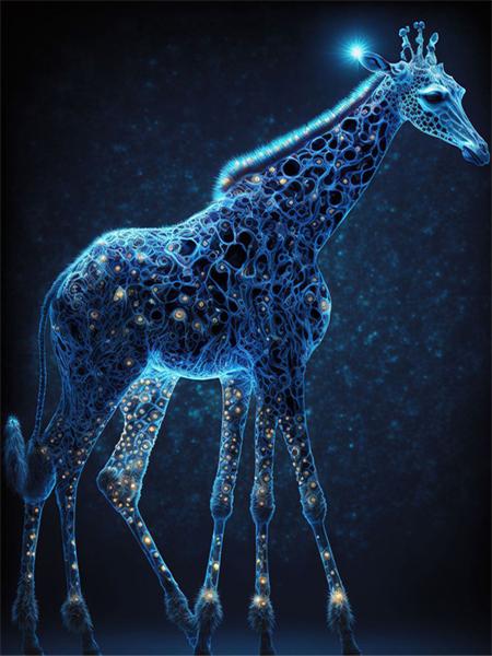 Full Square/Round Giraffe Colorful Home Decor Mosaic Embroidery Animal Fantasy Handmade Wall Art