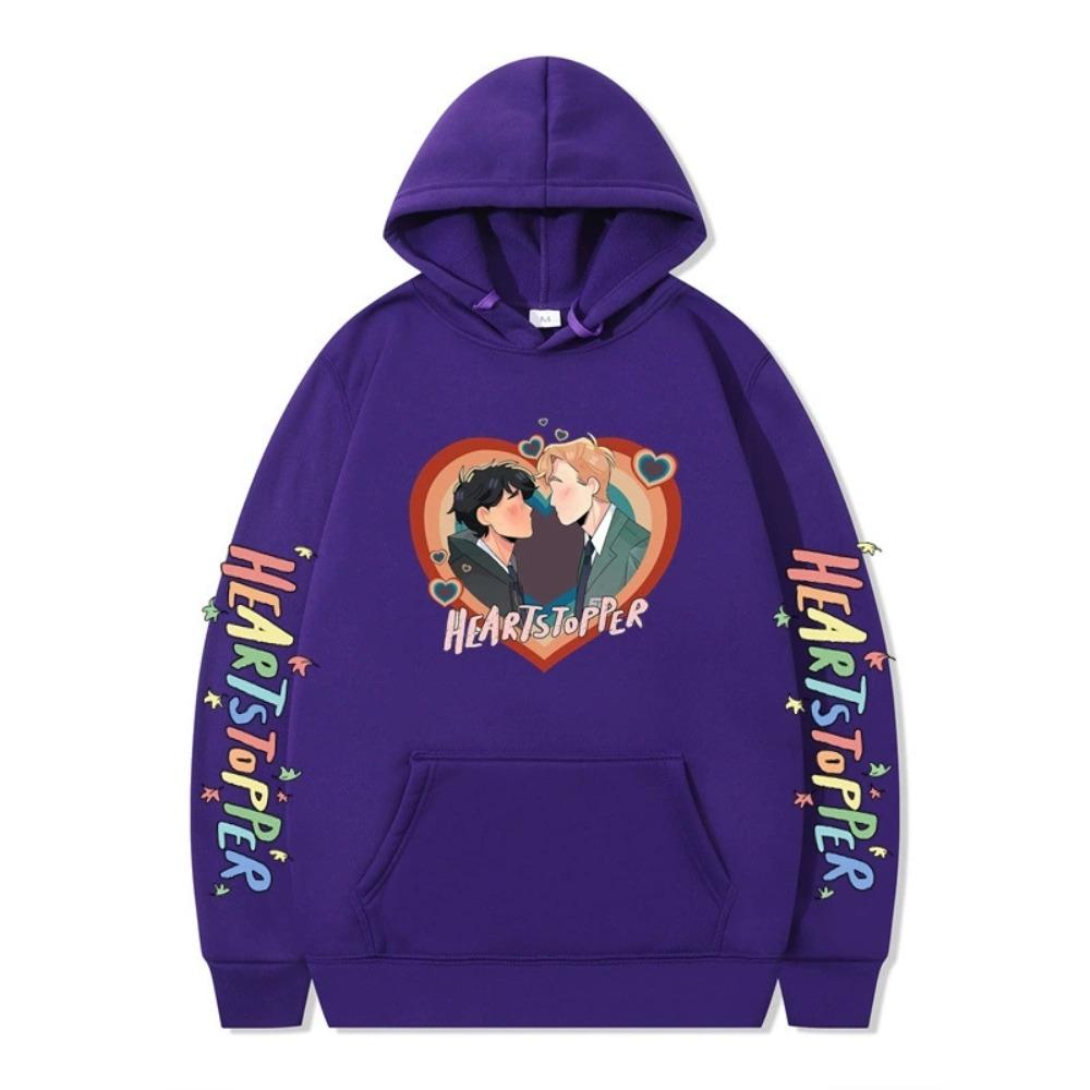 Heartstopper Hoodie Sweatshirt für Damen Herren Nick und Charlie Hoodie Sweatshirt Cool Unisex Kapuzenpullover