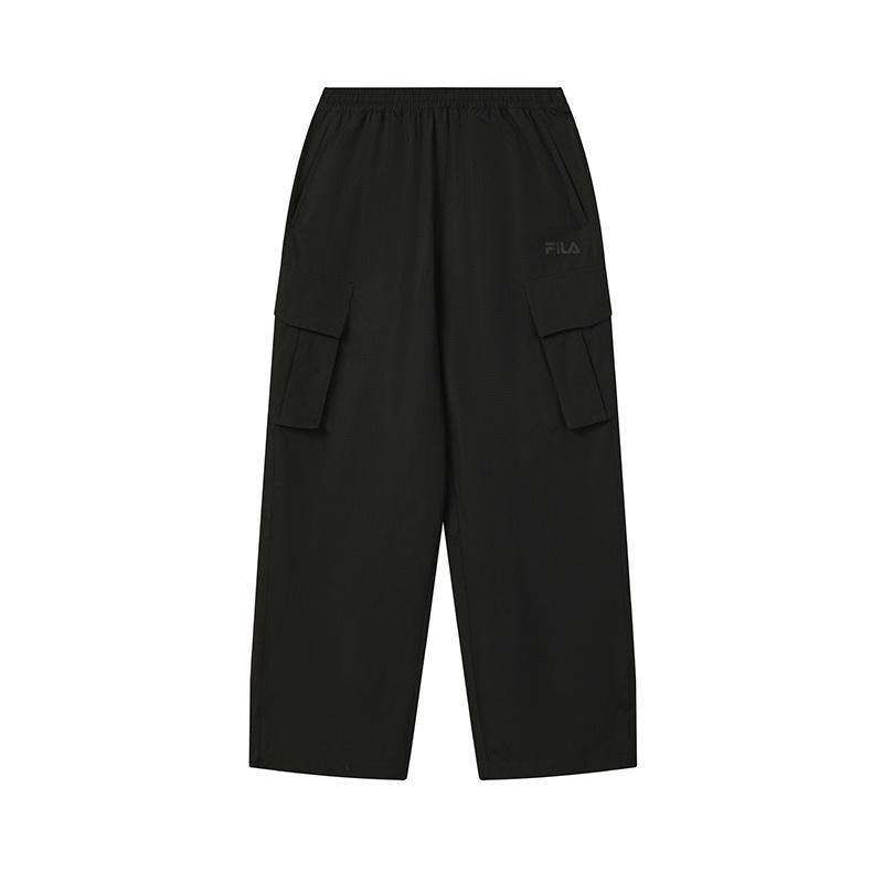 Fila Original Fashionable Personality Trend Classic Retro Sports Functional Cargo Style Versatile Comfortable Woven Casual Pants F11M629802FBK