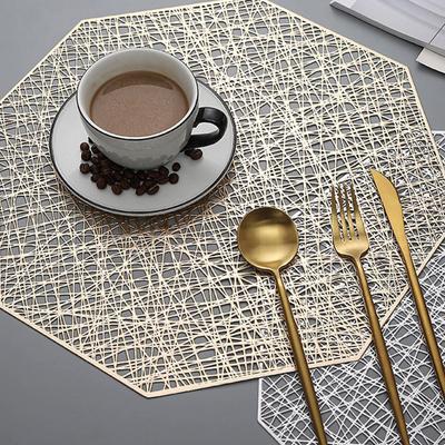 2Pcs Premium Octagon Placemats Heat Insulated Table Mats 80C Protection Reusable Stylish Kitchen Dining Room Decor Party