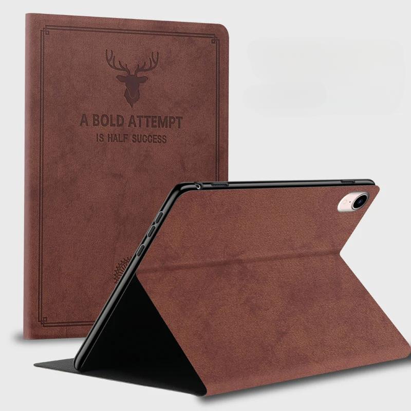 Hülle für iPad 234 56 Air1 /2 9.7 Tablet Funda Slim Retro Klappbarer Klappständer PU Leder Smart Cover für iPad 789 10.2 10 Hülle