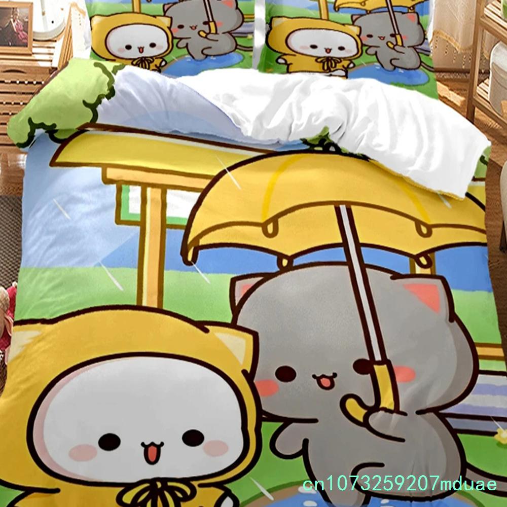 New Cute Bubu Dudu Cartoon Bear Panda Duvet Cover Kawaii Bedding Sets Soft Quilt Cover Single/Double/Queen/King Boys