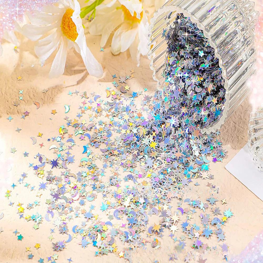 15g/Pack Iridescent Glitter Star Confetti 10MM Shining Wedding Christmas Birthday Party Table Scatter Birthday Decoration