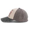 Ny Unisex Tvättad Bomullskeps Skulltryck Distressed Basebollkeps Män Kvinnor Justerbar Casual Utomhus Mode Pappakepsar
