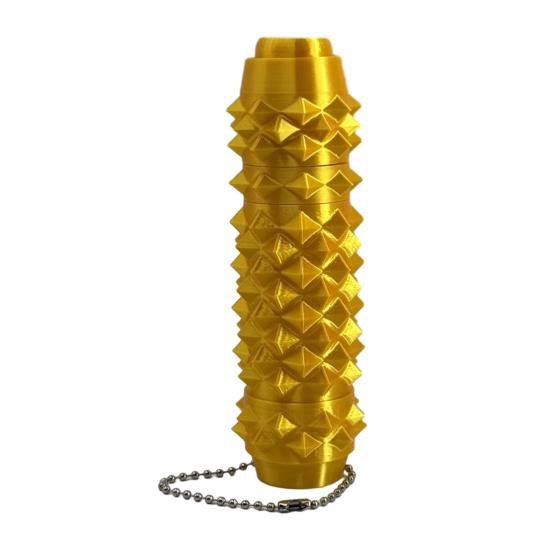

3D Printed 7-In-1 Fidget Toy with Clicker Spinner Storage Massage Roller Maze Spiky Grip Stress Relief Pain Stimming Tool Sensory Toy with Ball Chain M