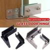 2pcs Non-Perforated Glass Door Hinges,Display Cabinet Hinge,Wine Cabinet Rotating Shaft Glass Clip,Furniture Door Hinge Hardware