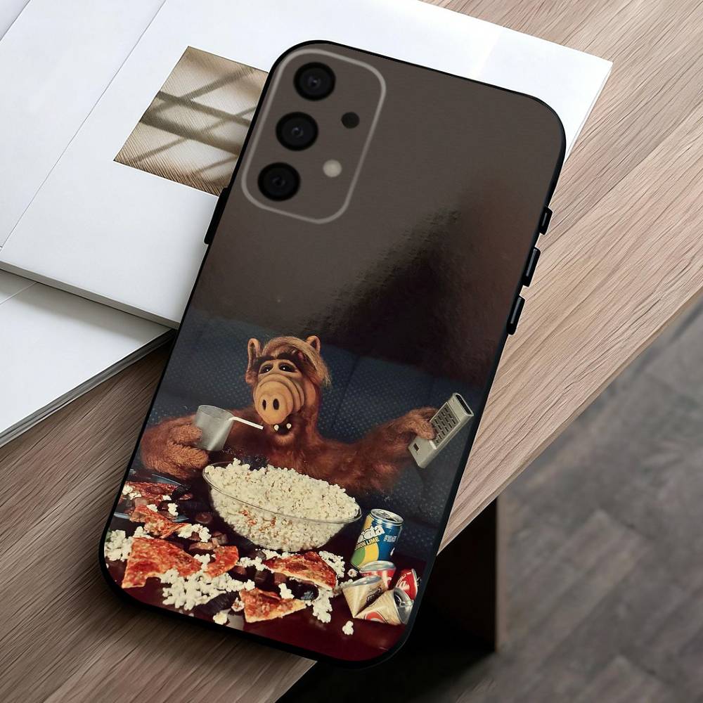 TV S-Series A-Alf Phone Case For Samsung Galaxy A73,A72,A71,A70,A53,A52,A51,Soft Silicone Black Cover