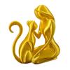 Abstract Women Cat Figurine 3D Printed Female Kitten Statue Sculpture Home Office Desktop Decoration Ornament