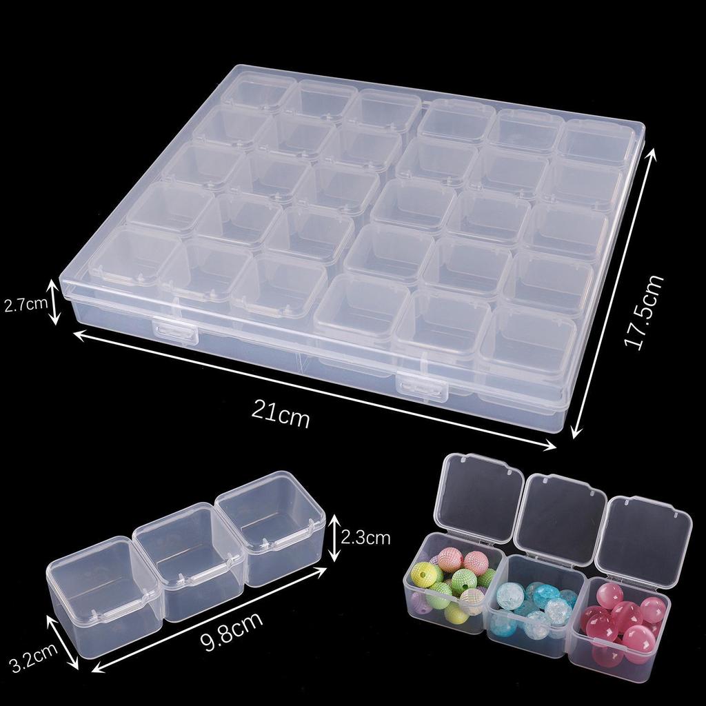 Transparent DIY Jewelry Storage Box - Detachable and Stackable Organizers for Tools and Earrings