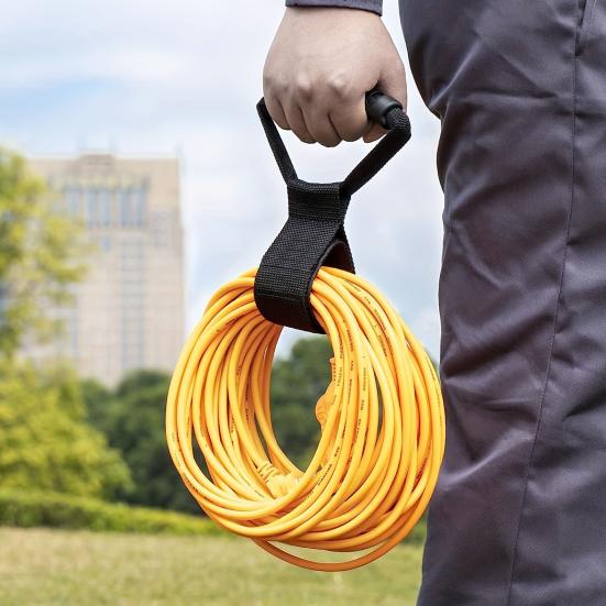 Easy-Carry Storage Strap Heavy-Duty Hook And Loop Cable Organizer Cord Carrying Strap with Handle Storage Strap for Pool Hoses Garden Hoses Extension