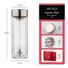 Xeno Double Wall Glass Tea Infuser Bottle