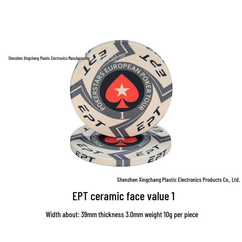 Texas Hold'em Keramiske Mahjong-chips for Kort- og Sjakkrom