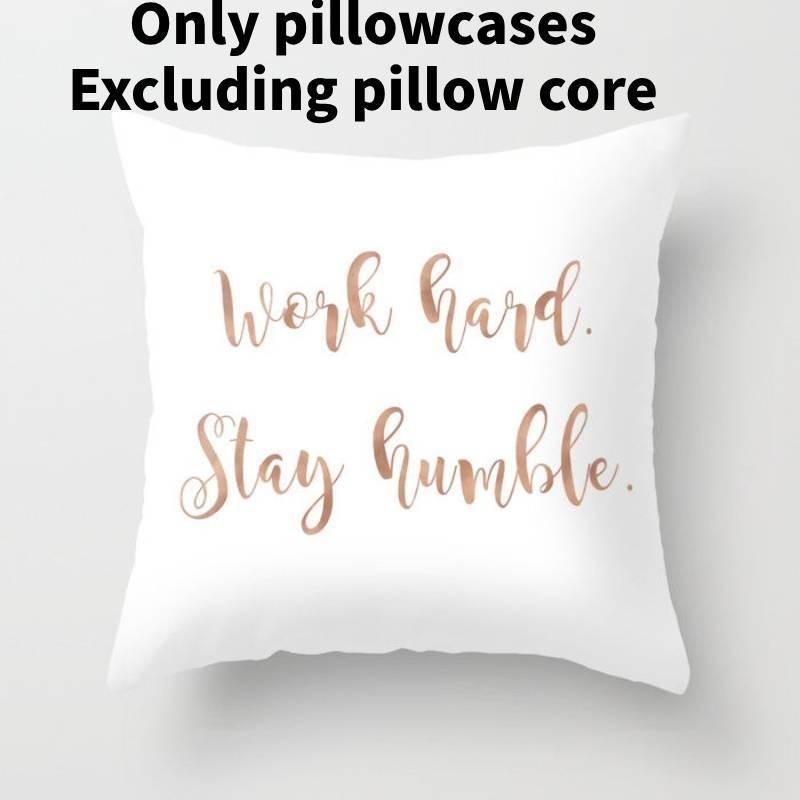 Modern Minimalist Cotton Cartoon Letter Cushion Cover Soft Peach Skin Plush Pillow Cover