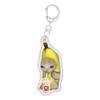 Happy Banana Cat Pendant Keychain Funny Resin Lanyard Small Link Chain Maxwell Cat Keychain Student Gift Bag Accessories Lanyard