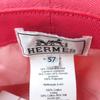 Pristine HERMES Hat Calvi Seashell Pink Cotton Women 57 H241065N Used