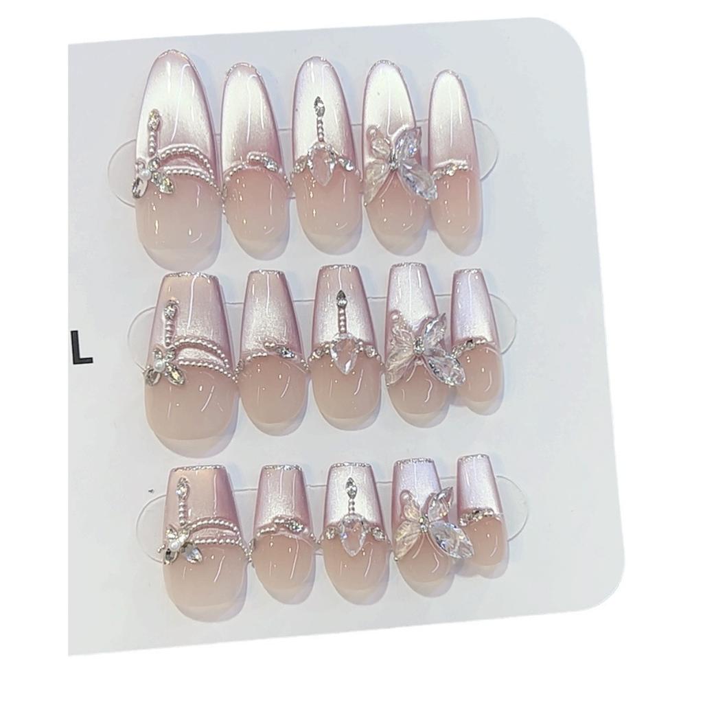 Pure Handmade Phototherapy Wear Armor Zixia Fairy Finished Product Reusable Nail Art Patches Can Be Removed
