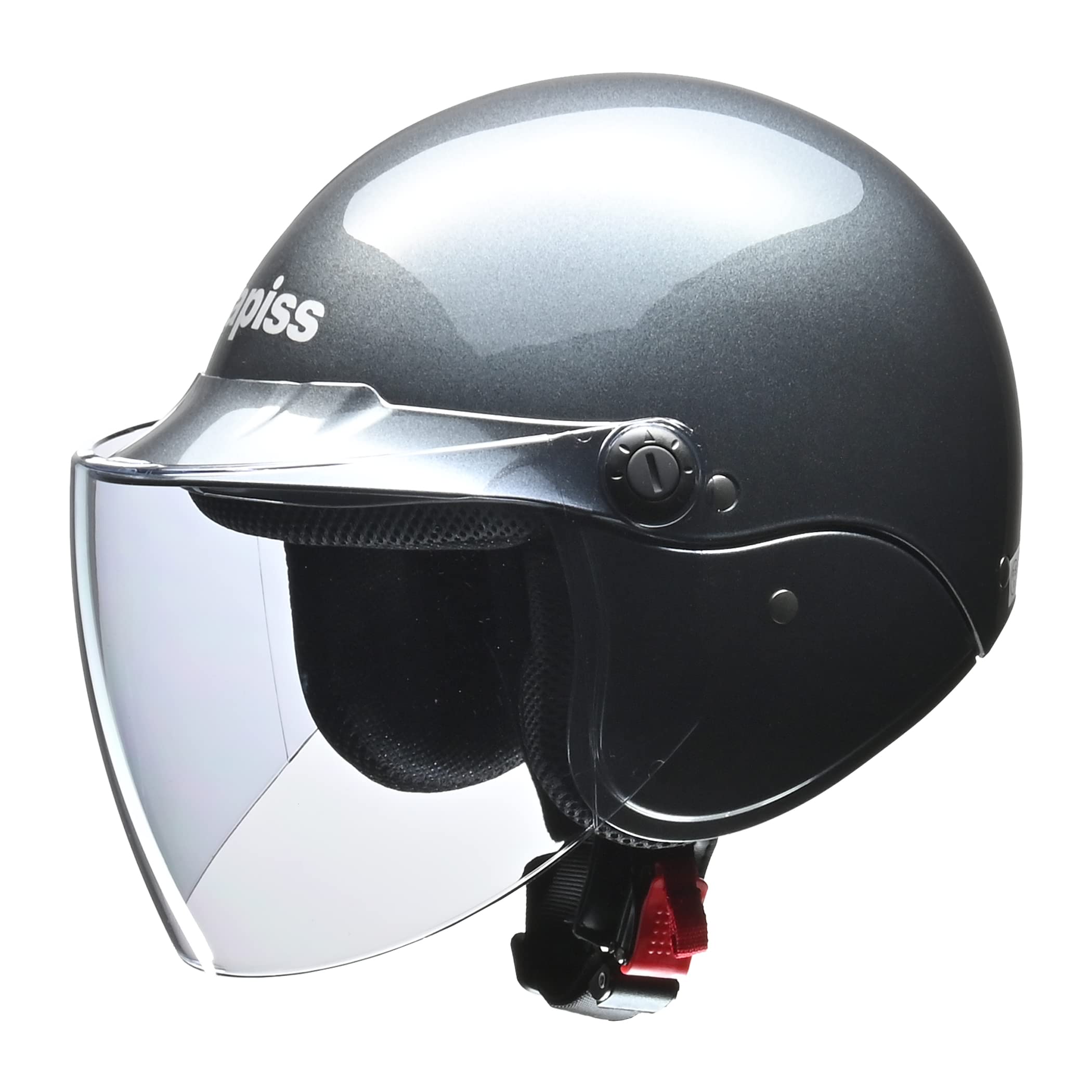 

LEAD Motorcycle Helmet Gunmetal Free Size Semi-Jet AP-603 57-60cm