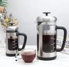 French Press Kávovar Borosilikátové Sklo, Rukojeť s Měkkým Úchopem a Nerezový Filtr, pro Kávu Čaj Vaření
