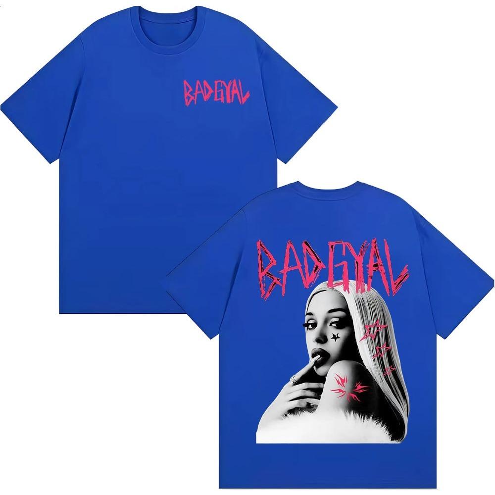 Zangeres Bad Gyal Album Grafisch T-shirt Heren Dames Katoen Y2K Kleding Ademend Rond Hals Korte Mouw Top