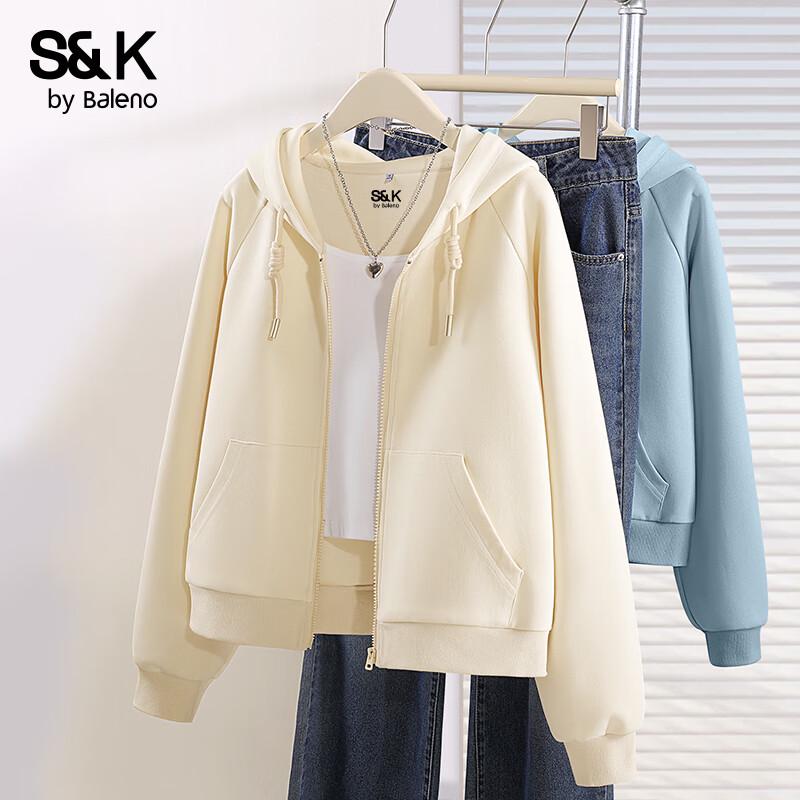 Baleno Women's S&K Raglan Hooded Cardigan Sweatshirt