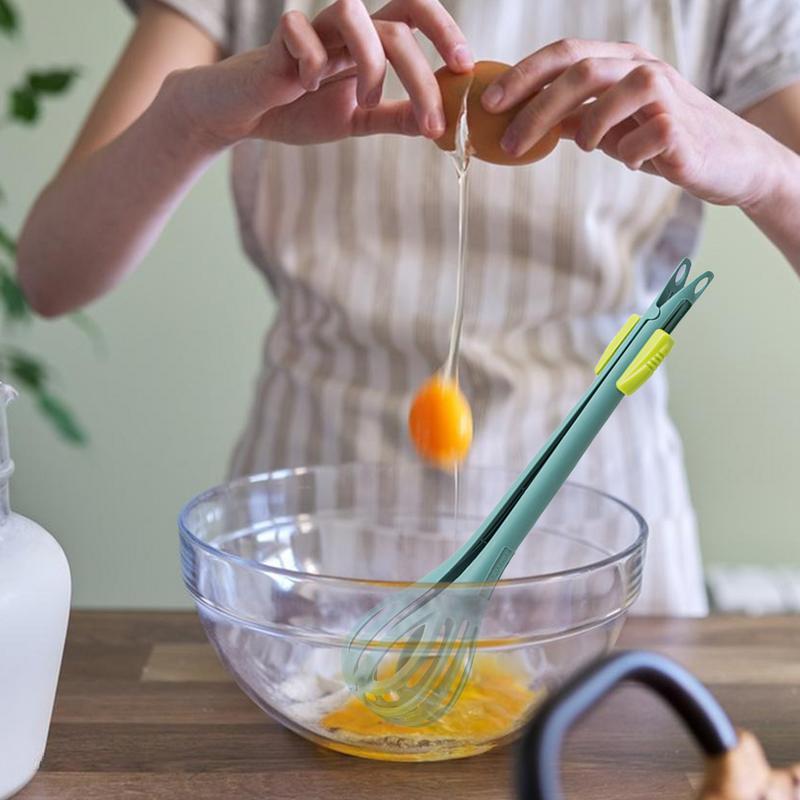 Hand Mixer Whisk Easy Whisk 2 In 1 Blender Kitchen Tongs Manual Multifunctional Kitchen Tools Food Clip Hand Mixer Egg Whisk for