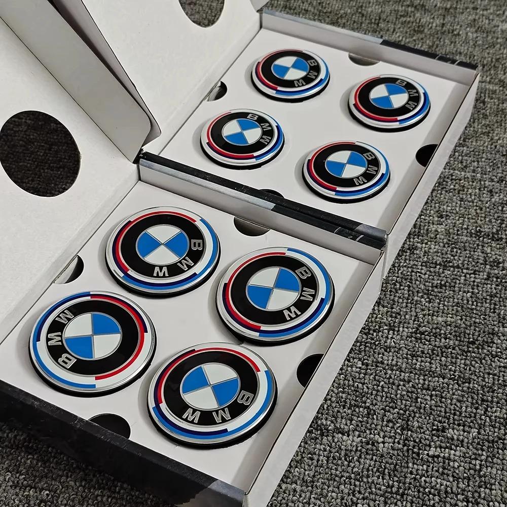 For BMW M 4 pieces 56MM 68MM suitable for BMW G80 E84 F48 G01X1 X2 X3 X4 X5 X6 G07 suspension hub cap center cover car sticker accessories JG8