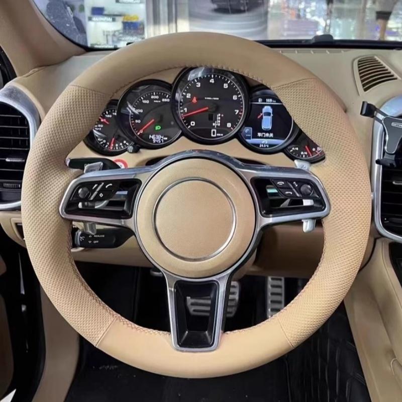 Hand Sewning  Leather Car Steering Wheel