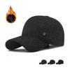 Men's Winter Letter Woolen Baseball Cap Ear Protection Cold-Proof Warm Thick Dad Cap