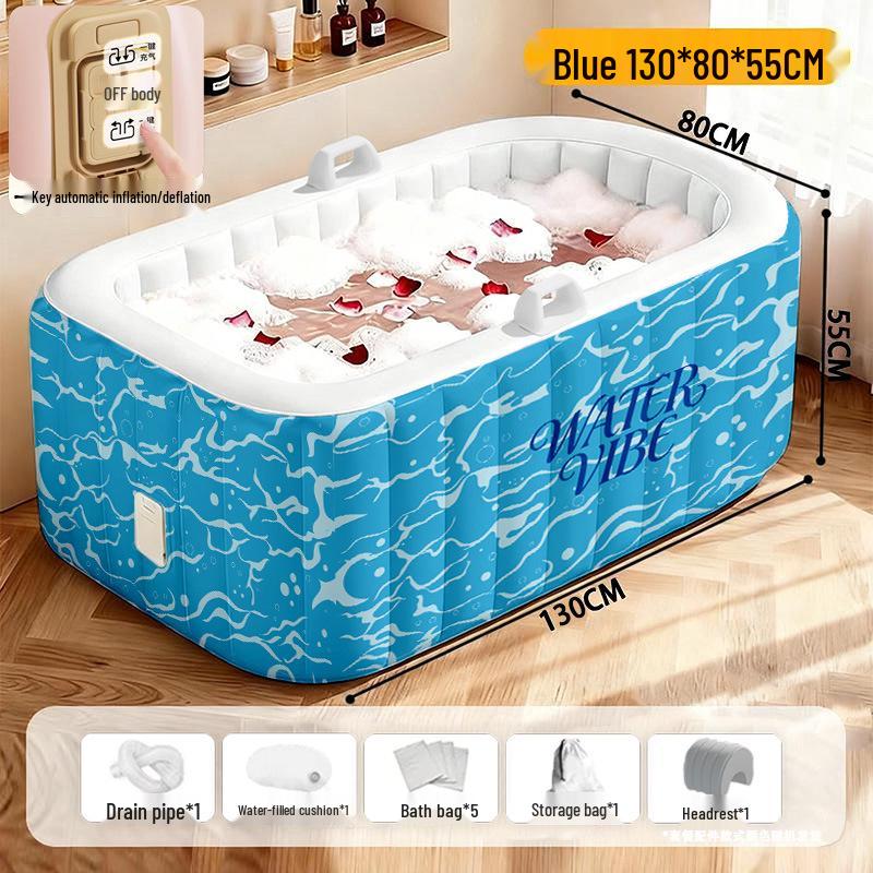 Automatic Inflatable Folding Bathtub for Adults and Children - Full Body and Foot Bath