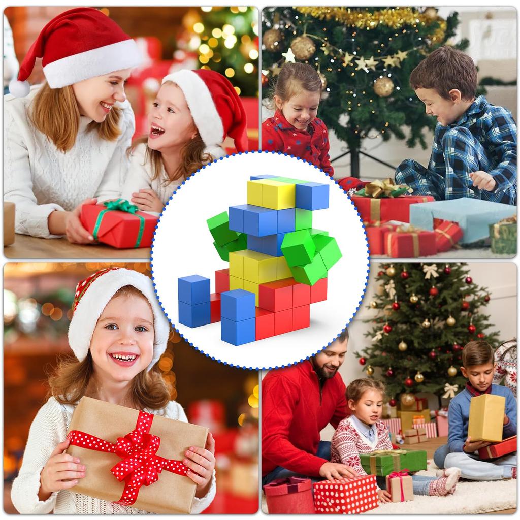 TYORORO Magnetic Blocks, 49 Pieces, Multicolored, 3D Puzzle, Building Blocks, Educational Toy, Preschool Toy, Long-lasting Play, Storage Bag,