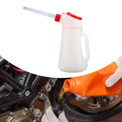 Oil Measuring Container Jug with Lid Universal Pouring for Car