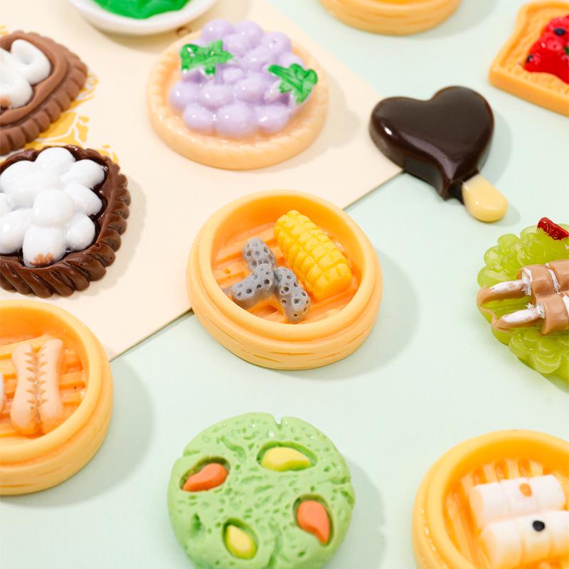 Cartoon Miniature Food DIY Cream Glue Ornaments Handmade Resin Accessories