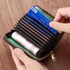 Women's & Men's Large Capacity Anti-Demagnetization Accordion Card Holder with Multi-Card Slots and ID Clip