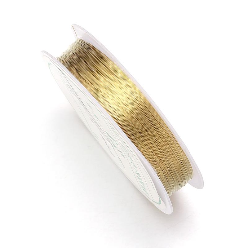 1 Roll Copper Wires For Jewelry Making Gold Rhodium Beading Wire Cord Metal Diy Charm Bracelets Earring Finding Thread Crafts