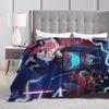 Cartoon Hazbins Hotels Blanket Flannel Spring Autumn  Portable Soft Throw Blankets for Home Office Bedding Throws