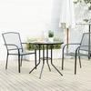 Round Terrace Table Anthracite Powder Coated Steel