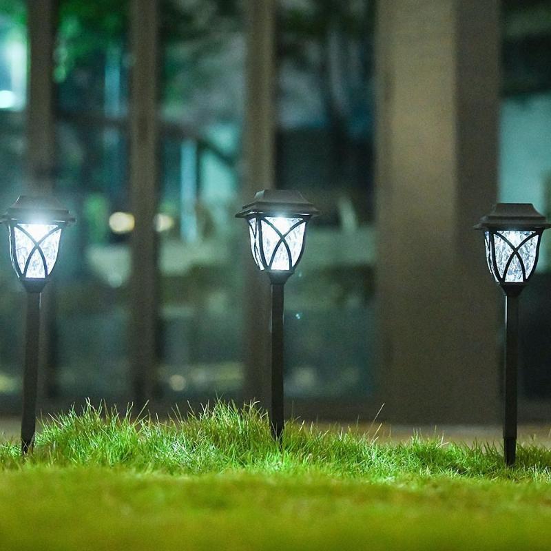 Led Solar Lawn Lights Outdoor Lamp Waterproof Warm Light Garden Courtyard For Walkway Path Villa Landscape Lights 1Pc