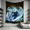 Green Flame Warrior Tapestry Tapestry Background Cloth Fashion Print Soft Home Decor Christmas Gift