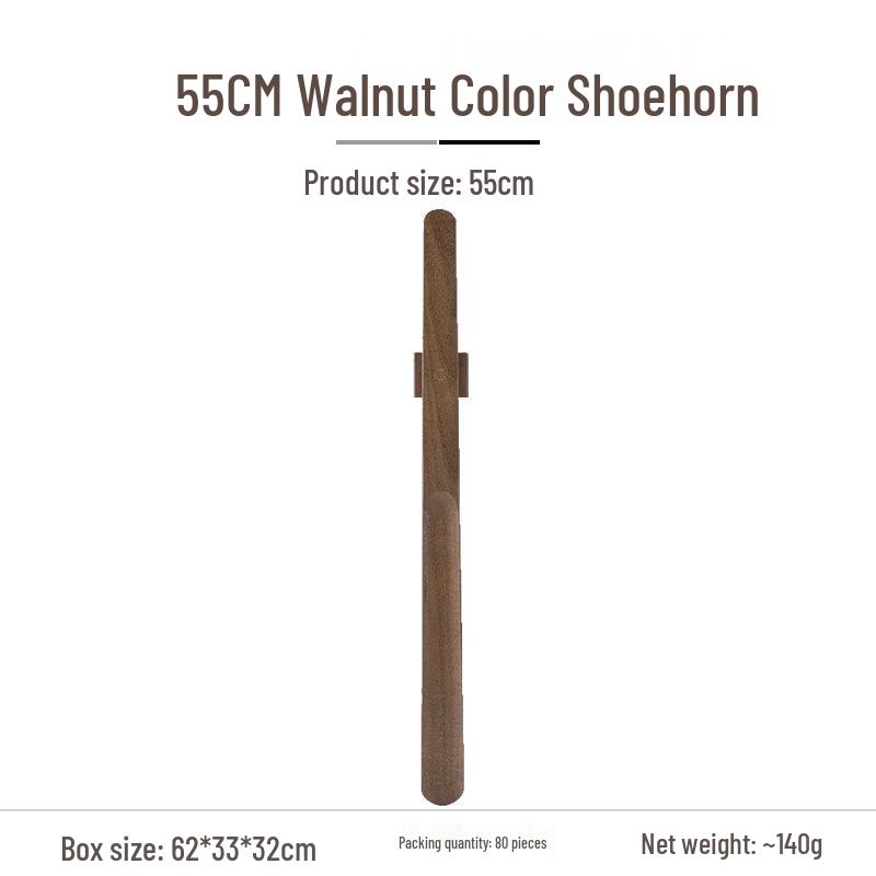 Black Walnut Magnetic Shoehorn: Long Handle Shoe Puller for Pregnant Women, Elderly, and Easy Wear, Premium Solid Wood.