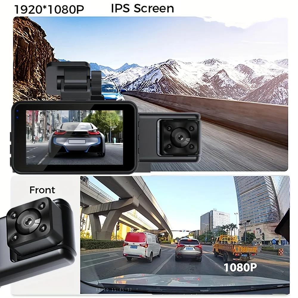 2024 New 3 Channel WiFi Dash Cam for Cars Camera Black Box 1080P Video Recorder Rear View Camera for Vehicle Car DVR Car Accessories