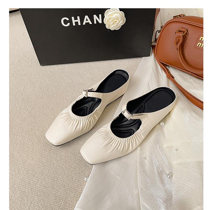 

5 см увеличение внутренней высоты французское слово с туфлями Мэри Джейн 2025 новая сумка голова толстый каблук сандалии верхняя одежда одинарная обувь женская 40