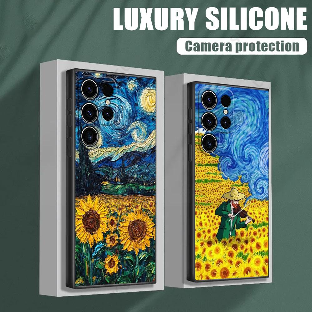 Interessante Custodia Arte di Van Gogh S26Ultra per Samsung Galaxy S26 S25 S24 S23 S20 S21 FE S22 Ultra S26 Plus 5G Custodia Morbida per Telefono