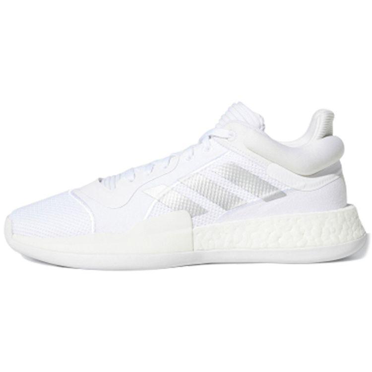 

Adidas Marquee Boost Low White Silver Metallic Мужские кроссовки Cloud-White EG2805